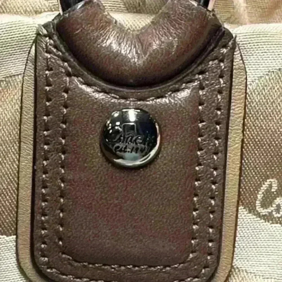 Coach Kristin Op Art Sateen Zip Top Tote Shoulder Bag #16813 - Picture 11 of 16